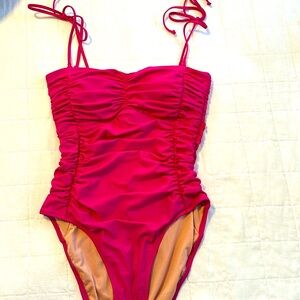 J.Crew size 8, magenta pink one piece bathing suit new with tags